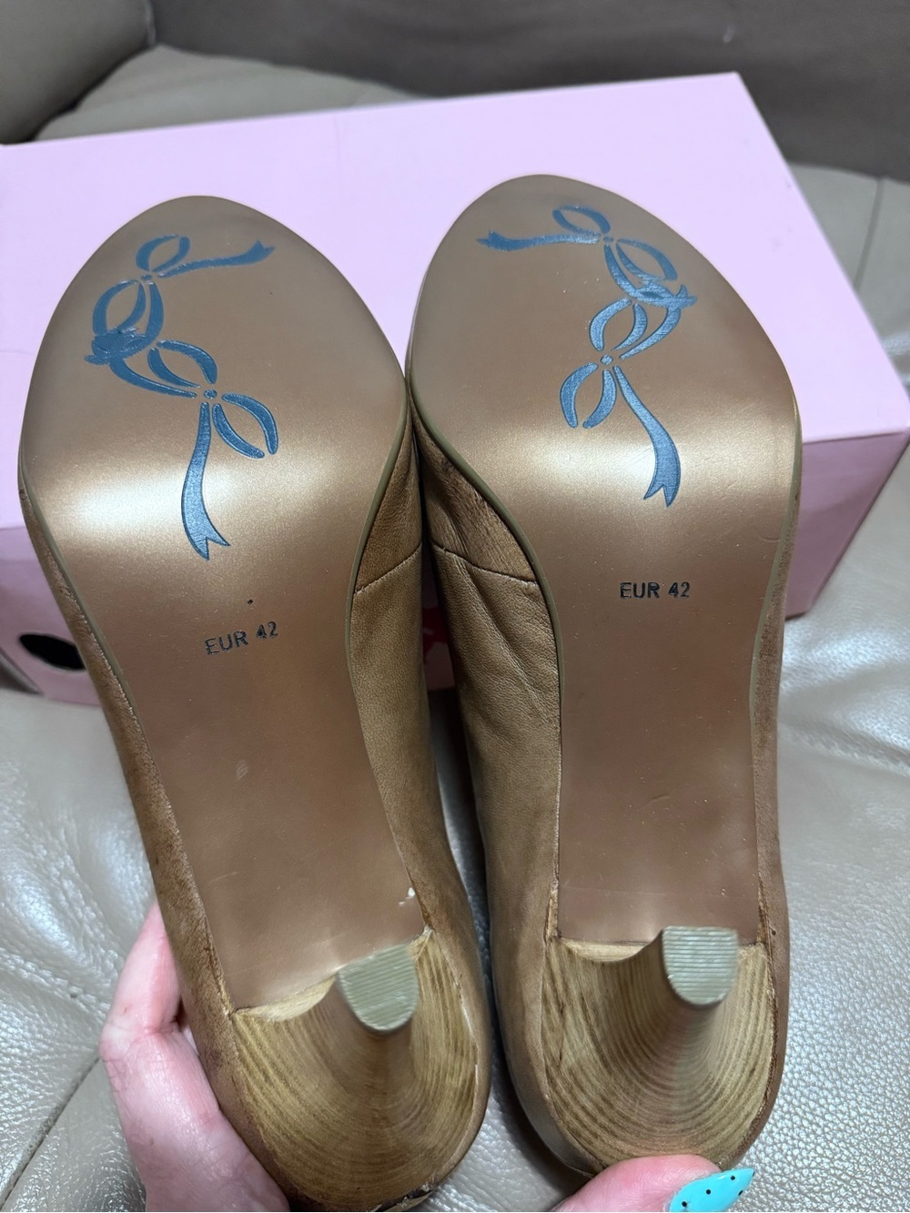 Poetic Licence London "A Girls Dream" Crystal Peep Toe Heels – Size 11 - Picture 4 of 6